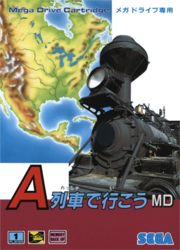 A Ressha de Ikou MD box art for Sega Mega Drive